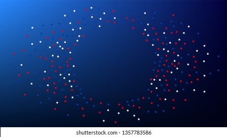 USA Independence Day. Colours of American Flag. . Invitation Background. Banner, Christmas and New Year card, Postcard, Packaging, Textile Print.