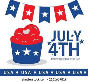 USA independence day festive card