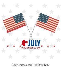 USA independence day with flag