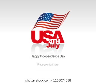 USA Independence Day flag logo icon banner