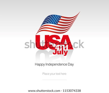 USA Independence Day flag logo icon banner