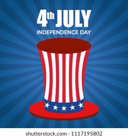 USA independence day with hat