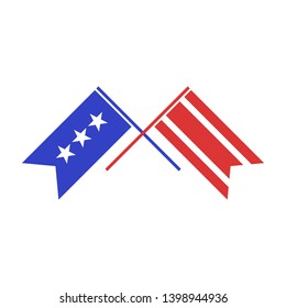 The USA Independence Day Icon - Celebration Element Illustration As A Simple Vector, Trendy Sign & Symbol for Design and Websites, Presentation or Application.