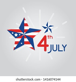 USA independence day july fourth celebration card.