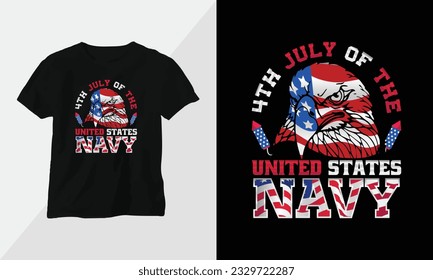 USA independence day lettering written with artistic calligraphic fonts and decorated with graphics 