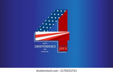 Usa independence day logo template flag number 4