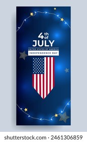 USA Independence Day Modern Social Media Banner Design