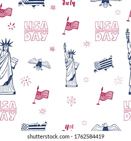 USA Independence day pattern. 4th July. Vector illustration