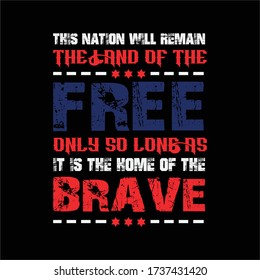 usa independence day quote, slogan, poster, t shirt design template.