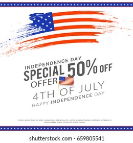 USA Independence Day Sale Promotion Background,Poster,Banner,social Media,Marketing Template Design.