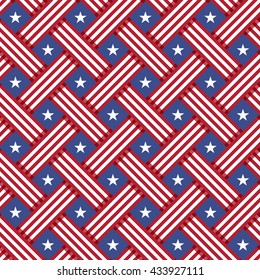 USA Independence day seamless pattern. Vector seamless texture for print or mobile projects.