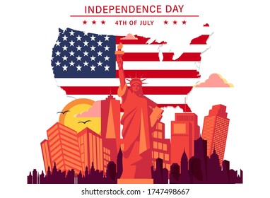 Usa independence day statue of liberty