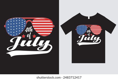 USA Independence Day T-Shirt Design Vector File, 4th of July T-Shirt Design