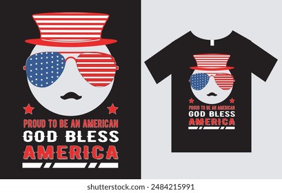 USA Independence Day T-Shirt Design Vector File , 4th of July T-Shirt Design , Typography T-Shirt Design