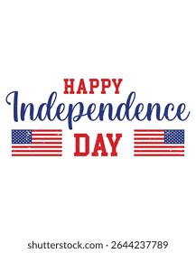 USA Independence Day T-Shirt Design – 4th of July American Flag Graphic