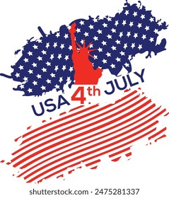 USA Independence Day Vector Art and T-Shirt Design