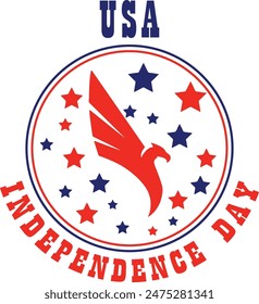 USA Independence Day Vector Art and T-Shirt Design