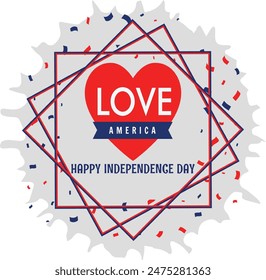 USA Independence Day Vector Art and T-Shirt Design