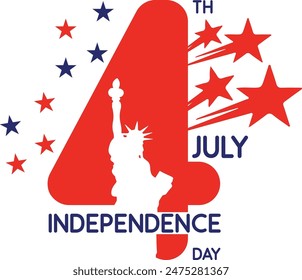 USA Independence Day Vector Art and T-Shirt Design