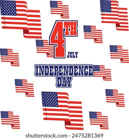 USA Independence Day Vector Art and T-Shirt Design