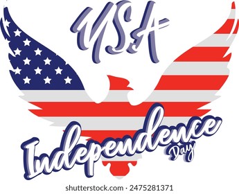 USA Independence Day Vector Art and T-Shirt Design