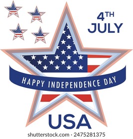 USA Independence Day Vector Art and T-Shirt Design