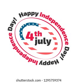 USA Independence day vector banner on the white background