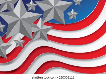 USA Independence day vector design
