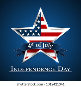 U.S.A INDEPENDENCE DAY VECTOR ILLUSTRATION.