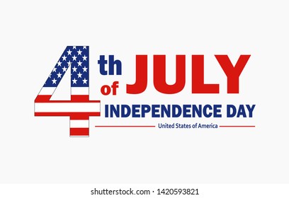USA Independence Day Vector Illustration. Fourth of July Graphic Concept For Banner, Card, Flyer, etc.