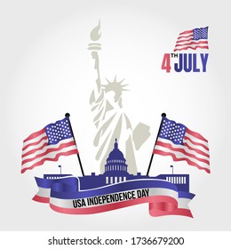 USA Independence Day Vector Illustration 