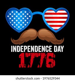 USA independence day  vector illustration format that are perfect for t-shirt, coffee mug, poster, cards, pillow cover, sticker, and Musk design.