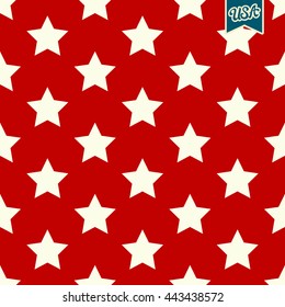 USA Independence Day vector seamless pattern with stars