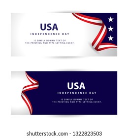 USA Independence Day Vector Template Design Illustration