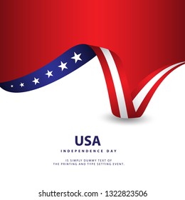 USA Independence Day Vector Template Design Illustration