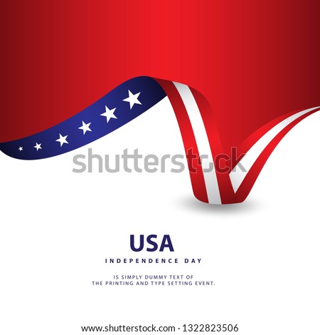 USA Independence Day Vector Template Design Illustration