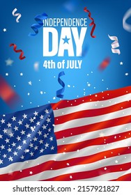 USA Independence Day vertical banner
