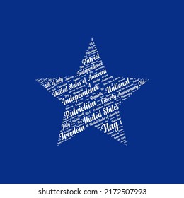 USA independence day word cloud vector illustration design July 4th United States 4th of July Independence Day America Old America American I Love America