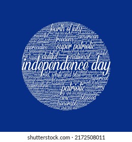 USA independence day word cloud vector illustration design July 4th United States 4th of July Independence Day America Old America American I Love America