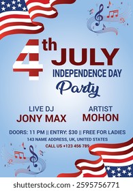 USA Independence  Party Concert Poster