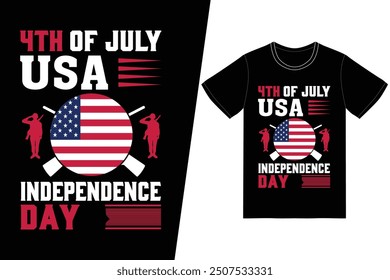 Diseño de camiseta de día Independiente de EE. UU. USA día independiente 4 de julio diseño de camiseta. Diseño de camiseta vintage de bandera de Estados Unidos 