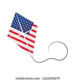 usa kite icon on white background