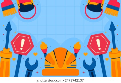 USA labor day background vector with pattern