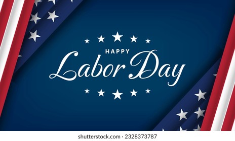 USA labor day celebration background template. United states national holiday banner design. Vector illustration
