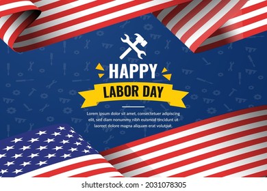 USA labor day celebration template