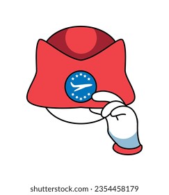USA labor day festive icon isolated