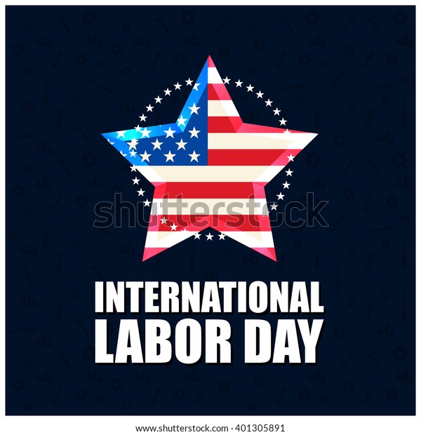 Usa Labor Day Flag Star Vintage Stock Image Download Now