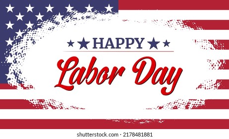 USA Labor Day greeting card or banner design concept. Vector illustration EPS10.