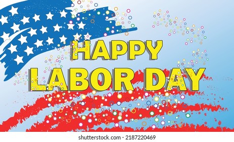 USA Labor Day greeting Vector illustration
