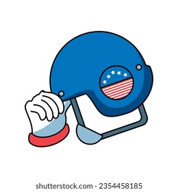 USA labor day national celebration icon isolated